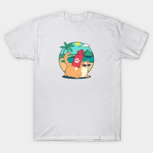 The Cat on the Beach T-Shirt